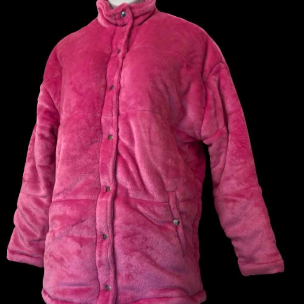 Diffuse Velvet Puffer Jacket Color Pink Size US 2